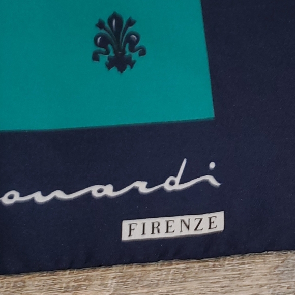 Leonardi FIRENZE Scarf ⚜️💙💚⚜️Italy Made - Picture 2 of 8